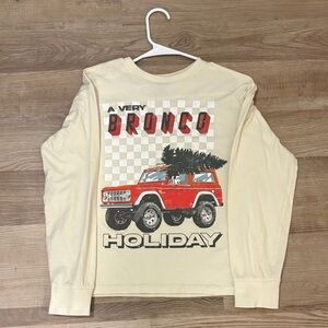 Kids Cream Long Sleeve Holiday Shirt